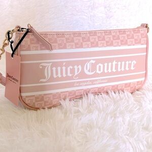 Juicy Couture Pink and Gold Shoulder Bag with Chain Strap